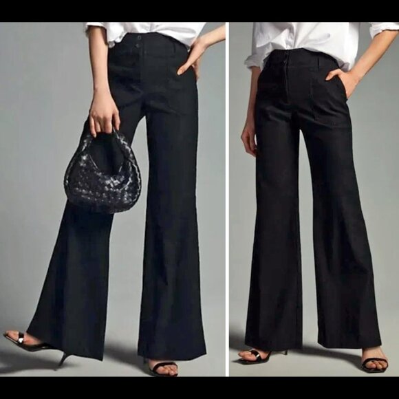 Maeve Pants - Maeve Black Flare Pants